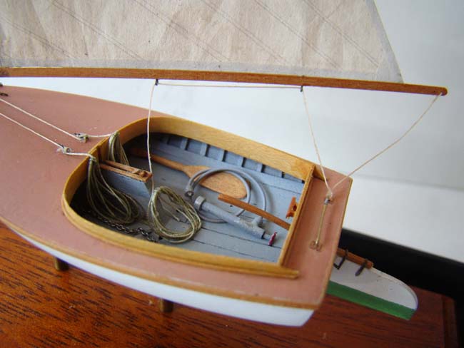 A 1:48 scale model of a circa 1921 Beetle Catboat made by Thomas Lauria — image 3